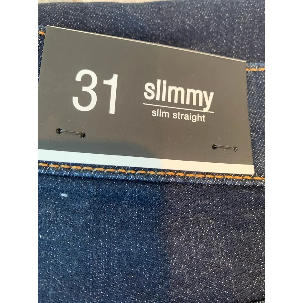 7‎ For All Mankind Slimmy Slim Straight Jeans Dark Wash Mens Size 31